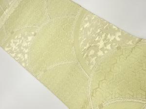 青海波に古典柄模様織出し袋帯